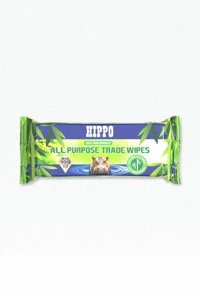 Tembe H18727 Hippo All Purpose Large Bamboo Wipes, 80 Pack